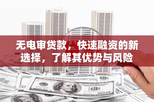 广东无电审贷款，快速融资的新选择，了解其优势与风险