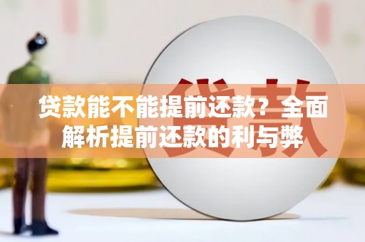 广东贷款能不能提前还款？全面解析提前还款的利与弊