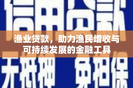 广东渔业贷款，助力渔民增收与可持续发展的金融工具