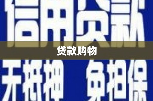 广东贷款购物