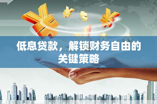 广东低息贷款，解锁财务自由的关键策略