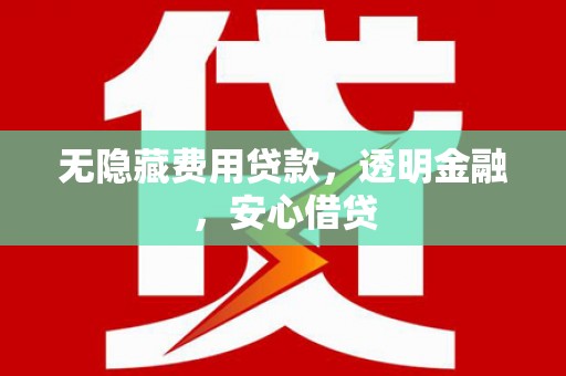 广东无隐藏费用贷款，透明金融，安心借贷