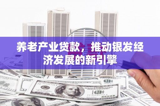 广东养老产业贷款，推动银发经济发展的新引擎