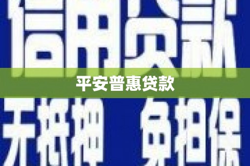 广东平安普惠贷款