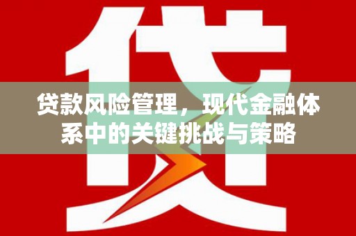 广东贷款风险管理，现代金融体系中的关键挑战与策略