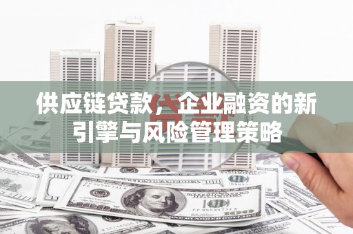 广东供应链贷款，企业融资的新引擎与风险管理策略