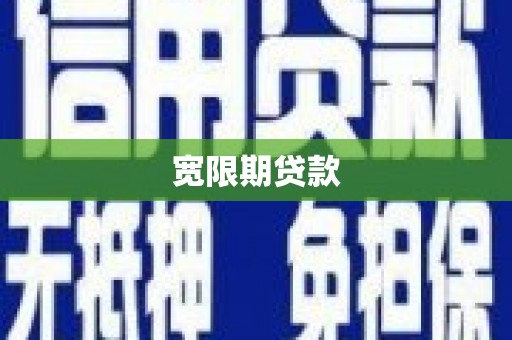 广东宽限期贷款