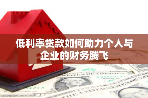广东低利率贷款如何助力个人与企业的财务腾飞