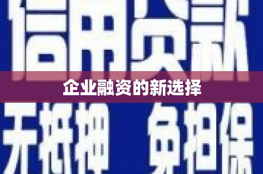 广东企业融资的新选择