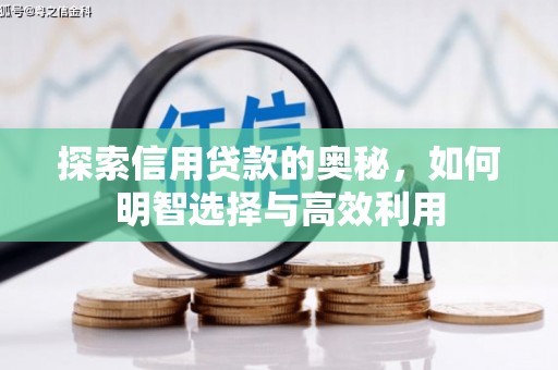 广东探索信用贷款的奥秘，如何明智选择与高效利用