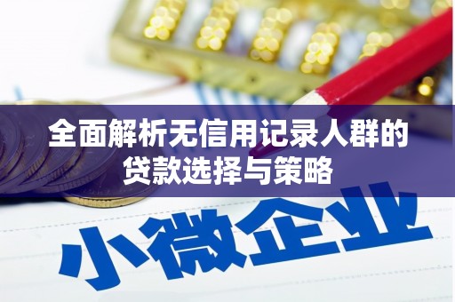 广东全面解析无信用记录人群的贷款选择与策略
