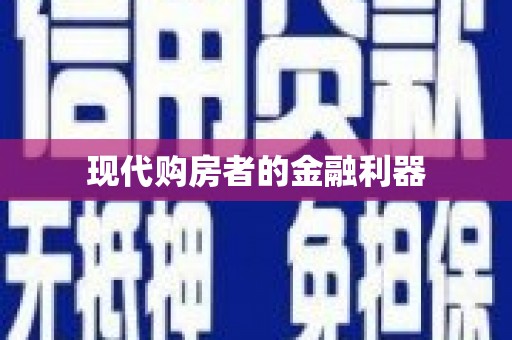 广东现代购房者的金融利器