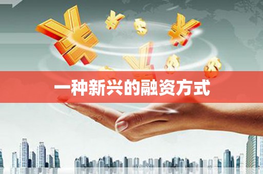 广东一种新兴的融资方式